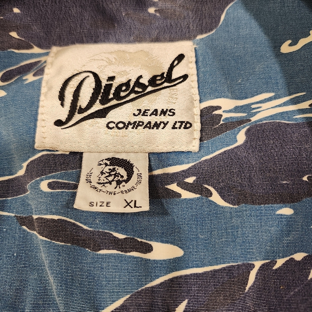 Vintage Diesel Italian Made Mens BomberJacket Leather Collar In Size XL - Picture 4 of 16